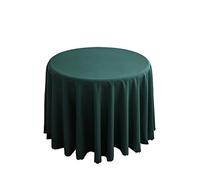 FANIVIN Polyester Nappe Ronde Famille Hôtels Banquets Mariage Occasions Modèle Simple Lavable en Machine Vert foncé Diamètre 260cm