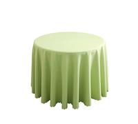 FANIVIN Polyester Nappe Ronde Famille Hôtels Banquets Mariage Occasions Modèle Simple Lavable en Machine Vert Clair Diamètre 220cm