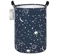 FANKANG Grand panier à linge, bac de rangement pour jouets, chambre d'enfant, en toile, pliable (vaisseau bleu rond)