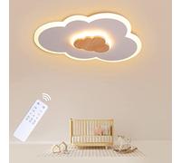 FANLG Lampe de Plafond LED Nuage, Plafonnier LED 26W, 500mm x 369mm x 50mm, Dimmable avec Télécommande 3000K - 6000K, Blancs Modernes Lampes de Plafond pour Enfants, Chambre