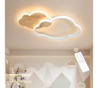 FANLG Plafonnier LED Dimmable 3000K-6000K Lustre Chambre Enfant 35W 60CM | Lampe Plafond Nuage Plafonnier chambre Luminaire Plafonnier pour Salon Chambre avec Fonction Mémoire Veilleuse