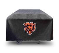 FANMATS 41142 NFL - Housse de Barbecue rectangulaire Noire Chicago Bears - Convient aux barbecues à 3 et 4 brûleurs - 172,7 x 53,3 x 88,9 cm