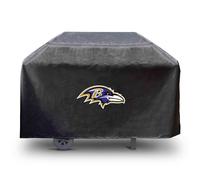 FANMATS 41153 NFL - Housse de Barbecue rectangulaire Noire Baltimore Ravens - Convient aux barbecues à 3 et 4 brûleurs - 172,7 x 53,3 x 88,9 cm