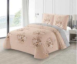 Fanny & Céline Couvre-lit Boutis épais matelassé 230x250cm avec 2 Taies 65x65cm M23-7015