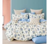 Fanny & Céline Parure 3 Pièces 100% Coton 80 Fils Housse de Couette 200x200cm+65x65cmx2 FC-202
