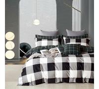 Fanny & Céline Parure 3 Pièces 100% Coton 85 Fils Housse de Couette 260x240cm+65x65cmx2_FC-113