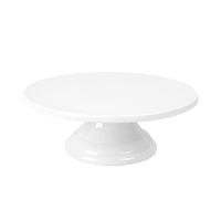 fanquare Support à Gâteau en Porcelaine de 10 cm, Assiette à Gâteau Ronde Blanche, Fourniture de Décoration de Dessert Vintage