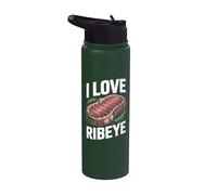 Fans de steak I Love Ribeye Premium Stainless Steel Insulated Water Bottle