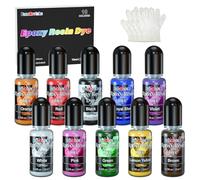 FansArriche Colorant Resine Epoxy - 10 Couleurs × 10ml Pigment résine époxy | Translucide Hautement Concentré Pigment Liquide pour la Fabrication de Bijoux à Bricoler, pour l'Artisanat, la Peinture