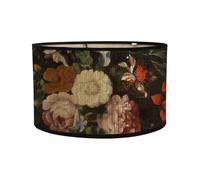FANSU Abat-Jour En Abat, Jour Tambour Vintage Abat, Abat-jour de Lampe de Table Lampadaire de Table Plafond Lustre Abat-Jour Moderne Décoration Lumières Rotin (Motif de fleur 4,30 * 20cm)