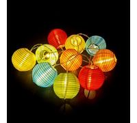 FANSU Guirlande Lumineuse Exterieure de Jardin Lanterne Papier,Lumière Extérieure Jardin Solaire 8 Modes pour Intérieur/Extérieur Décoration Mariage Terrasse Balcon Pergola (Coloré,5m/20LED)