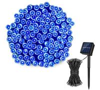 FANSU Guirlande Lumineuse Exterieure de Jardin Perles Colorées, Lumière Extérieure Jardin Solaire 8 Modes pour Intérieur/Extérieur Décoration Mariage Terrasse Balcon Pergola (Bleu,12m/100 LED)