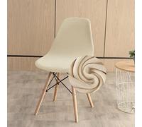 FANSU Housse de Chaise Scandinave Extensible Velours Luxe Housse de Chaise de Salle à Manger Lavable Couverture de Chaise Incurvée Recouvre Chaise pour Cuisine Maison Mariage (Blanche,2 pièces)