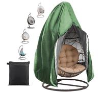 FANSU Housse de Chaise Suspendue Oeuf Suspendu Exterieur Jardin Bache de Protection 210D Oxford-Tissu Imperméable Anti-UV Housse de Protection Fauteuil Suspendu pour Patio (Vert,230x200cm)
