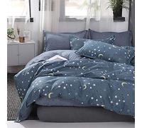 FANSU Housse de Couettes 1 Personnes, Parure de Lit 4 Pièces Microfibre Modèle de Animal Ensemble de Literie avec 2 Taies d'oreillers et 1 Drap de lit (220x240cm,Bleu)