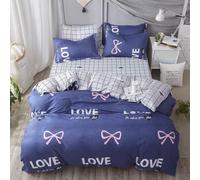 FANSU Housse de Couettes Parure de Lit 4 Pièces, Microfibre Élégant et Simple Ensemble de Literie pour Home Adulte Enfant avec 2 Taies d'oreillers et 1 Drap de Lis ?? (220x240cm-2.2M,Bow)