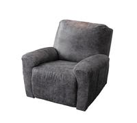 FANSU Housse de Fauteuil Relax Extensible 1/2/3 Places, Imperméable Housse de Fauteuil Relax Inclinable Electrique avec Poche, 4/6/8 Pièce Protege de Meubles pour Canapé (Gris foncé,1 Places)