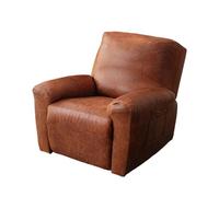 FANSU Housse de Fauteuil Relax Extensible 1/2/3 Places, Imperméable Housse de Fauteuil Relax Inclinable Electrique avec Poche, 4/6/8 Pièce Protege de Meubles pour Canapé (Marron,1 Places)