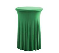 FANSU Nappe Jupe de Table Ronde, Nappe pour Table Cocktail Nappe pour Table Haute Housse Mange Debout Extensible Nappe en Spandex Housse Table Bistrot pour Banquet (80x110cm,Vert)