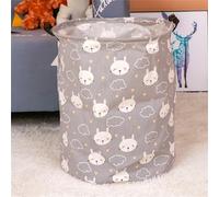 FANSU Panier à Linge Pliable Imperméable, Corbeilles à Linge imprimé Dessin Animé, Panier de Rangement de Vêtements/Jouets, pour Salon, Chambre d'enfant et Salle de Bain (40x50cm,Lapin Gris)