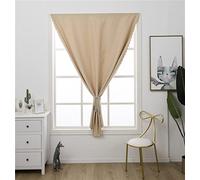 FANSU Rideau Occultant Thermiques, Rideaux Salon Auto-adhésifs, Couleur Unie sans Oeillets Rideaux de Fenêtre pour Chambre Cuisine Décoration (Chameau,80x130cm)