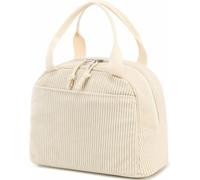 FANSU Sac Isotherme Repas pour Homme Femme, Lunch Bag Isotherme, Sac Lunch Box avec Feuille d'Aluminium Isolée, pour École, Bureau, Couleur Pure (Beige)
