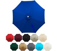 FANSU Toile de Rechange pour Parasol 2,7M/3M Housse de Protection Imperméable, Toile de Parasol Jardin pour 6/8 Baleines, Idéal pour Terrasse et Balcon (2,15 Mois / 6 CÔTES,Bleu)