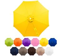 FANSU Toile de Rechange pour Parasol 2,7M-3m Housse de Protection Imperméable, Toile de Parasol Jardin pour 6/8 Baleines, Idéal pour Terrasse et Balcon (2,3 Mois - 8 côtes,Jaune)