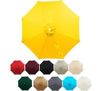 FANSU Toile de Rechange pour Parasol 2,7M/3M Housse de Protection Imperméable, Toile de Parasol Jardin pour 6/8 Baleines, Idéal pour Terrasse et Balcon (2,15 Mois / 8 CÔTES,Jaune)
