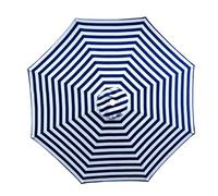 FANSU Toile de Rechange pour Parasol 2,7m/3m Housse de Protection Imperméable, Toile de Parasol Jardin pour 6/8 Baleines, Idéal pour Terrasse et Balcon (2 Mois / 6 côtes,Rayures Bleues)