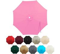 FANSU Toile de Rechange pour Parasol 2,7M/3M Housse de Protection Imperméable, Toile de Parasol Jardin pour 6/8 Baleines, Idéal pour Terrasse et Balcon (2,8 Mois / 8 CÔTES,Rose)