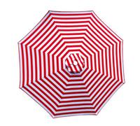 FANSU Toile de Rechange pour Parasol 2,7m/3m Housse de Protection Imperméable, Toile de Parasol Jardin pour 6/8 Baleines, Idéal pour Terrasse et Balcon (2,15 Mois / 8 côtes,Rayures Rouges)