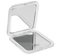 Fantasia Miroir de Poche carré - Plastique Blanc - Double Face - Grossissement Normal - 7X - 8,5 x 8,5 cm - Miroir Pliant Pratique