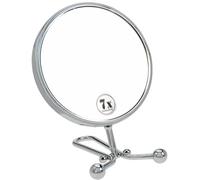 Fantasia - Miroir grossissant ( x 7) portatif et sur pied - Métal - Argenté - Dim: 29 cm, ø 15 cm,