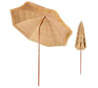 FANTASK 175 cm - Parasol hawaïen - Parasol de plage - En paille de riz - Jaune, jaune
