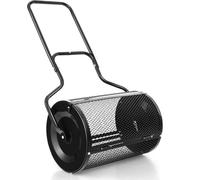 FANTASK Épandeur de compost avec poignée en U - 75 l - Épandeur de mousse de tourbe - Épandeur d'engrais pour pelouse - Composteur en métal - Épandeur de jardin pour engrais - Épandeur de graines avec