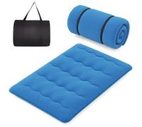 FANTASK Matelas de Sol, Japonais, 140 x 200 cm, futon, Pliable, avec Housse Lavable et Sac de Transport, Bleu