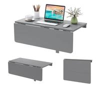 FANTASK Table Murale Pliante pour Cuisine, Salle à Manger et Bureau - 80 x 60 cm - Gris