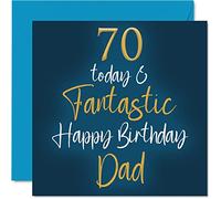 Fantastiques cartes d'anniversaire 70 ans pour papa - 70 Today & Fantastic - Carte d'anniversaire pour papa la part son fils fille cadeaux d'anniversaire pour père cartes vœux d'anniversaire