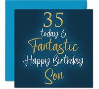 Fantastiques cartes d'anniversaire pour fils - 35 Today & Fantastic - Carte d'anniversaire pour fils de la part de maman ou de papa cadeaux d'anniversaire de fils cartes d'anniversaire de
