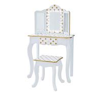 Fantasy Fields Coiffeuse Enfant en Bois Table Maquillage Miroir éclairage Tabouret Teamson TD-11670ML
