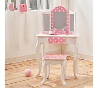 Fantasy Fields Coiffeuse Enfant en Bois Table Maquillage Miroir Tabouret Teamson TD-11670F
