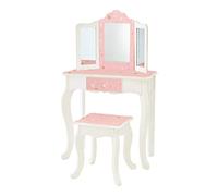 Fantasy Fields Coiffeuse Enfant en Bois Table Maquillage Miroir Tabouret Teamson TD-11670Q