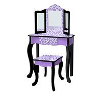 Fantasy Fields par Teamson Enfants Coiffeuse Bois Table Maquillage Miroir Tabouret TD-11670J
