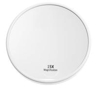 FANTASY Miroir Marque Miroir modèle avec ventouses, Plastique Blanc, Temps élargis, 41003 Ø 13 cm, 15x Multicolore