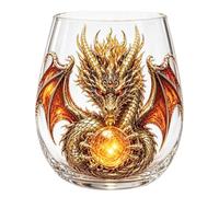 Fantasy Verre à Whisky Boule de Cristal Dragon | Verre à Whisky en Cristal à Relief 3D : couleurs irisées et détails sculptés du dragon pour un rendu spectaculaire.
