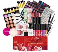 FantasyDay Xmas Coffret Maquillage Femme Kit de Maquillage Complet Mallette Maquillage Fille Adventskalender 2025 Makeup Set avec Ombres Paupière Rouge Lèvre Pinceaux Correcteur Mascara Fard à Joues