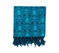 Fantazia - Chèche - Foulard coton Népal - Foulard etole cheche blue ethnic vintage flowers Taille unique