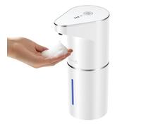 Fantictas Distributeur automatique de savon en mousse sans contact, distributeur mural à montage mural, réglable sur 3 niveaux, distributeur de savon électrique avec capteur de mouvement infrarouge