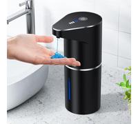 Fantictas Distributeur de savon automatique, sans contact, montage mural, rechargeable, distributeur de savon électrique réglable à 3 niveaux, 350 ml, avec capteur de mouvement infrarouge pour salle